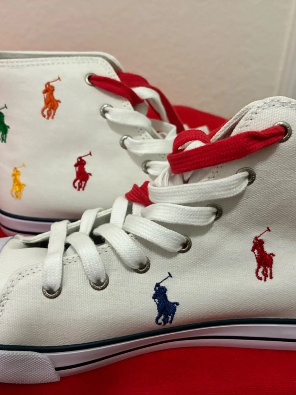 Polo Ralph Lauren Hamptyn HI ll White Canvas Hi-Top Shoes